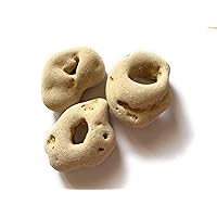 Big Hag Stones Collection: 3 Natural Raw Sea Stones with Protective Powers -Natural Gifts - Ideal for Witchcraft, Decoration, and Crafts - Various Rare Sizes and Shapes, 3-5 inch Tubes