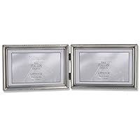 Lawrence Frames Bead Border Design, 6x4 Double, Pewter