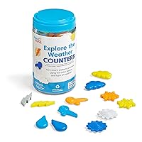 hand2mind Explore The Weather Counters, Weather Toys, Meteorology for Kids, Math Counters for Kids, Color Sorting Toys, Counting Manipulatives, Montessori Math Materials, Preschool Science Toys