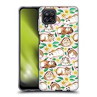 Head Case Designs Officially Licensed Micklyn Le Feuvre Guinea Pigs and Daisies in Watercolour On Pink Patterns 2 Soft Gel Case Compatible with Samsung Galaxy A12 (2020)