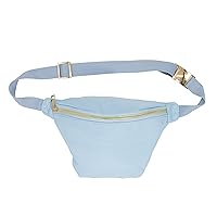 Nylon Fanny Pack, Fashion Waist Pack Bag, Adjustable Fanny Bag, for Women, Men, and Kids (Ice Blue)