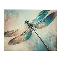 Augenstern Canvas Wall Art Print Paintings Modern Artwork Grunge-Dragonfly-Bug Unframed Decorative Painting Wall Decor