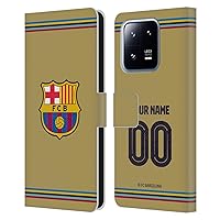 Head Case Designs Officially Licensed Custom Customized Personalized FC Barcelona Away 2022/23 Kit Leather Book Wallet Case Cover Compatible with Xiaomi 13 Pro 5G