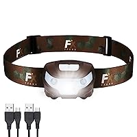 FX FFEXS LED Headlamp Rechargeable - Waterproof Head Lamp Headlight - Head Lights for Forehead - Head Lamps LED Rechargeable - Super Bright Headlamps for Adults - 5Mode Head Flashlight Running Hiking