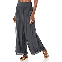 M Made in Italy Women's Silk Palazzo Pants