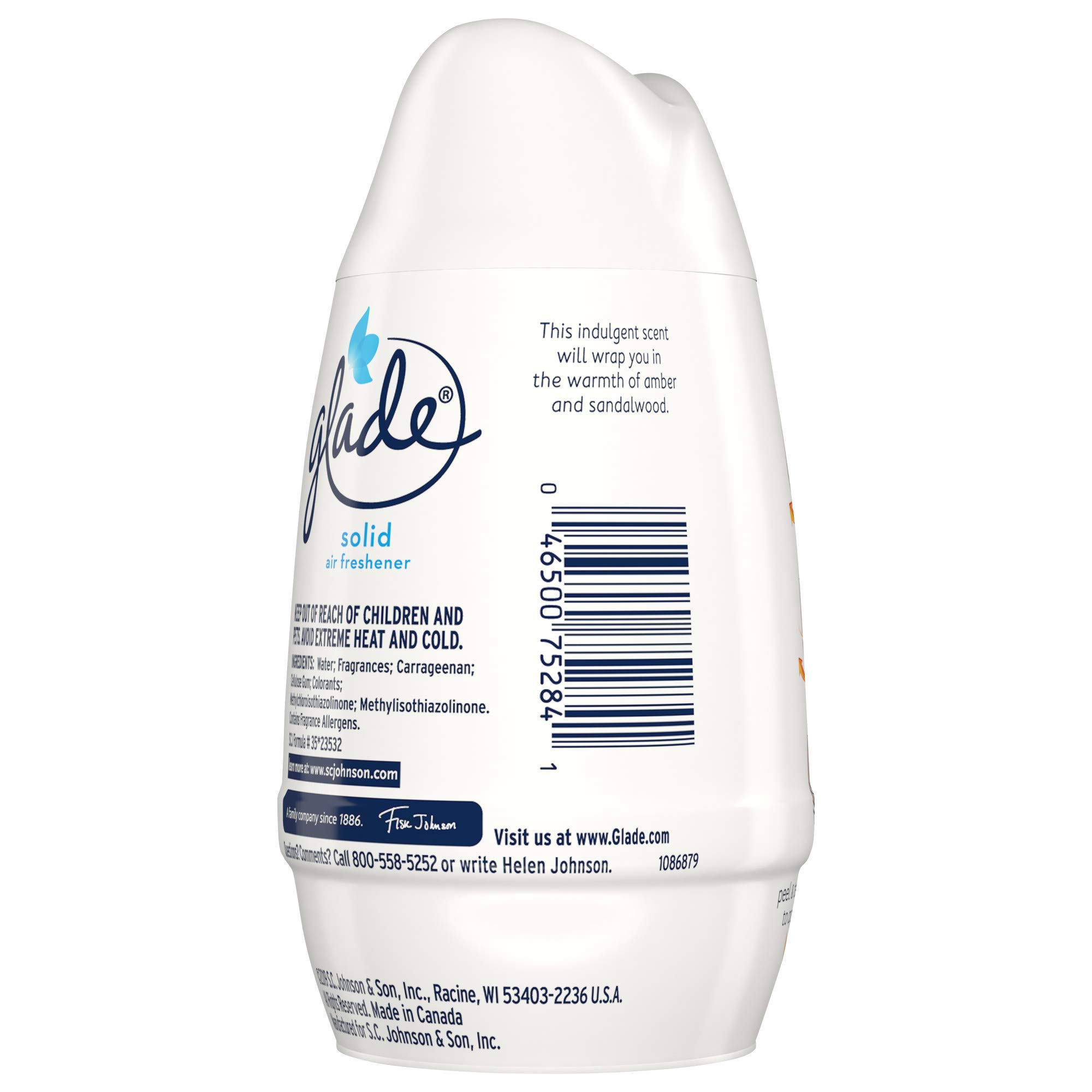Glade Solid Air Freshener, Deodorizer for Home and Bathroom, Red Honeysuckle Nectar, 6 Oz