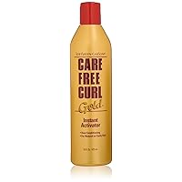 Curly Hair Products by SoftSheen-Carson Care Free Curl Gold Instant Activator, for Natural and Curly Hair, Softens and Hydrates, Moisturizes Hair and Great for Easy Combing, 16 fl oz