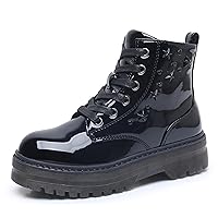 Girls Kids Side Zipper Combat Ankle Boots (Toddler/Little Kid/Big Kid)