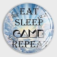 Eat Sleep Game Repeat Fridge Magnets Magnets for Whiteboard Happy Mother's Day Glass Magnet Decor for Dishwasher Classroom Whiteboard School Lockers