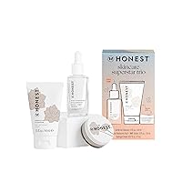 Honest Beauty Superstar Skincare Trio | Mini Hydrogel Cream + Gentle Gel Cleanser, Full Size Stay Hydrated Hyaluronic Acid | Vegan + Cruelty Free