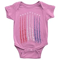 Threadrock Baby Red White Blue Air Force Flyover Infant Bodysuit