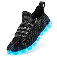 Light Up Shoes for Women Men, USB Charging LED Shoes Adult Halloween Mesh Upper Glowing Luminous Trainers Dancing Flashing Sneakers