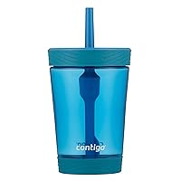 Contigo Kids Spill-Proof 14oz Tumbler with Straw and BPA-Free Plastic, Fits Most Cup Holders and Dishwasher Safe, Gummy