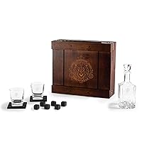 PICNIC TIME Drinking Glass Set with Decanter Box, Gifts, 14.8 x 12.7 x 5, Harry Potter Gryffindor - Oak Wood