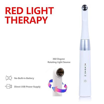 zobosin Red Light Therapy for Cold Sore and Canker Sore, 660nm, 850nm, Near Infrared LEDs Light Therapy Device, Narrow Beam Size Coverage for Oral Sore Problem.