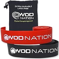 WOD Nation Muscle Floss Bands Recovery Band for Tack and Flossing Sore Muscles and Increasing Mobility : Stretch Band Includes Carrying Case