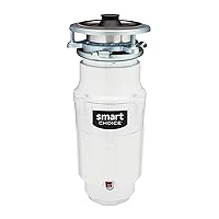 Smart Choice 1/2 HP Direct Wire Garbage Disposal for Kitchen Sinks, White | SC05DISPD1