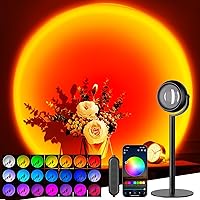 Upgraded Sunset Lamp Projector with APP Control, Endless Color Changing Led Lights, Sunlight Lamp Mood Lighting Sunset Lamps, for Party Bedroom Room Decor Christmas Gifts Photography