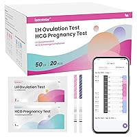 Femometer 50 Ovulation Test Strips and 20 Pregnancy Test Strips, Over 99% Accurate & Easy to Use