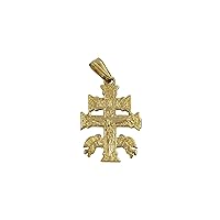 The Cross of Caravaca Gold Plated Charm Dije de la cruz de Caravaca Holy Week Semana Santa