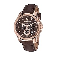 Maserati Men's R8871621004 Successo Analog Display Analog Quartz Brown Watch