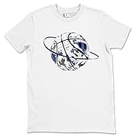 Navy Grey Design Printed Camo Basketball Planet Sneaker Matching T-Shirt