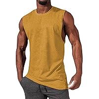 Casual Tank Tops for Mens Shirts 2024 Summer Sleeveless V Neck Solid Color Tops Beach Workout Outfits