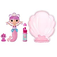 Lalaloopsy Bubbly Mermaid Doll- Ocean Seabreeze & Pet Jellyfish, Doll's Hair Makes Bubbles & Pet Squirts Water, Shell tub, Bubbles Solution & Reusable Packaging Playhouse, for Ages 3-103, 578970