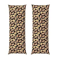 Fun Food Hot Dogs Print Pillow Cover Long Pillow Case,20x54in Hair and Skin,Coffee Party, Hotel Quality