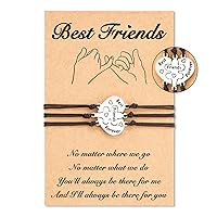Best Friend/Sister Bracelets for 2/3 Heart Matching Bracelets Gifts for Women Girls