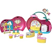 Fisher-Price Butterbeans Café Playset On-The-Go Café with Character Figure & 20 Accessories for Pretend Play Ages 3+ Years