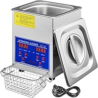 Mophorn Time 2L Ultrasonic Cleaner Jewelry Eyeglass Commercial Industrial Digital Timer Basket, Silver