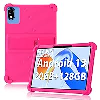 ATOOZ for BYYBUO/KADYBE/Sgin/CZZ/ZZB/Okaysea/HAPPYBE/ANYLAKE/Freeski/Velorim/Moderness MB1001 10.1 Tablet Case,DOOGEE T10/U10/U9 Tablet Case 10.1 Inch with Stand Silicone Universal Case (Rose red)