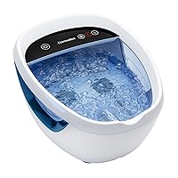 HoMedics Shiatsu Bliss Footbath with Heat Boost, Foot Spa Massager, Deep Kneading Pedicure Tub, Vibrating Bubbles with Soothing Heat, Portable at-Home Spa