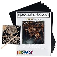 Skratch n' Sketch Gold Foil Scratch Paper, 50 Sheets