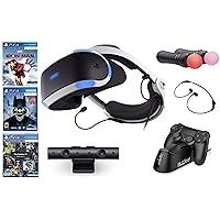 Newest Playtation VR Marvel's Iron Man VR Bundle: VR Headset, Camera, 2 Move Motion Controllers, Marvel's Iron Man VR Game + Batman + Hubxcel Controller Fast Charging Dock