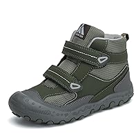 Mishansha Outdoor Ankle Hiking Boots Boys Girls Trekking Walking Shoes with Hook and Loop
