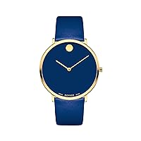 Movado Modern 47 Men's Watch - Swiss Quartz Movement, Calfskin Strap - 3 ATM Water Resistance - Luxury Fashion Timepiece for Him - 40mm