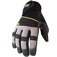 Youngstown Glove Anti-Vibe XT Vibration Dampening Mechanic Work Gloves For Men - Durable, Washable, Anti-Slip Palms - Dark Gray, Medium