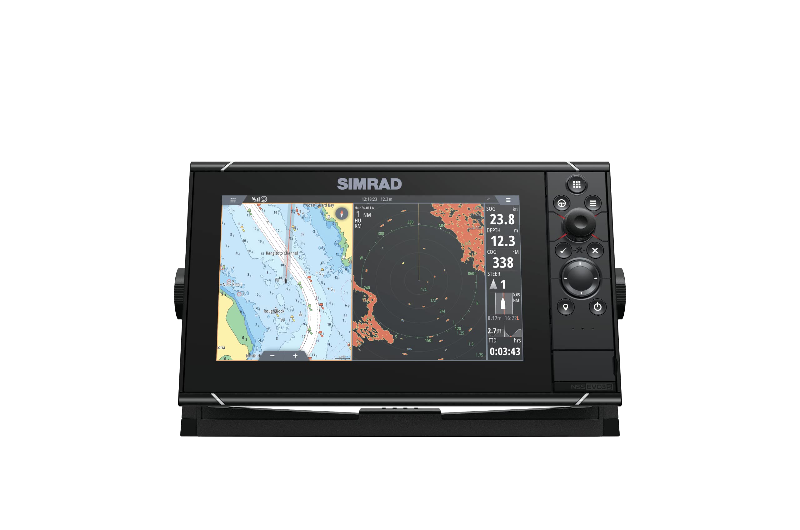 Simrad NSS9 evo3S - 9-inch Multifunction Fish Finder Chartplotter with Preloaded C-MAP US Enhanced Charts