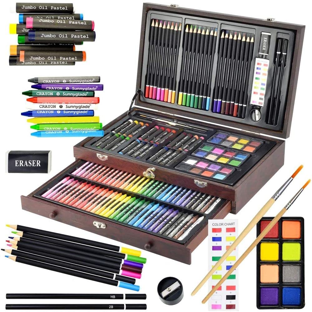 Amazon.com : Drawing Set Sketching Kit 73 Pack, Pro Art Sketch Supplies  with 50 Sheets Sketch & 12 Sheets Coloring Book, Include Watercolor,  Metallic, Sketch, Charcoal, Colored Pencil, for Artists Adults Beginners :