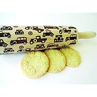 FORD VINTAGE Embossing Rolling Pin Laser engraved rolling pin with FORD cars Gift for dad boy Antiquarian