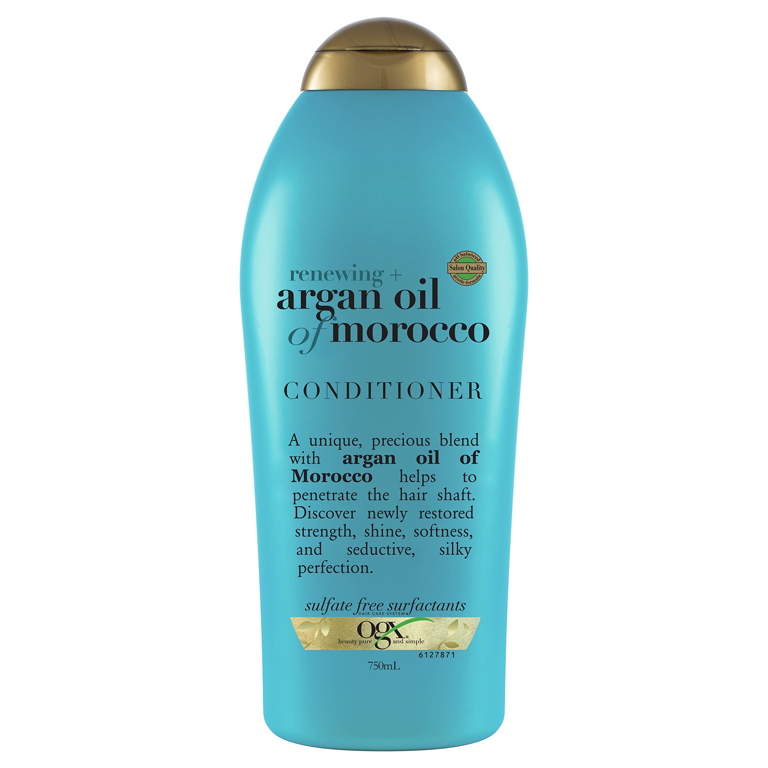 OGX Renewing + Argan Oil of Morocco Conditioner, 25.4 Ounce Salon Size, Blue