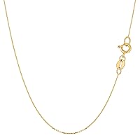 Jewelry Affairs 14k Yellow Gold Cable Link Chain Necklace, 0.6mm