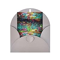 Graffiti Colorful Brick Print Greeting Card, Blank Card With Envelope, Birthday Card, 4 X 6 Inches