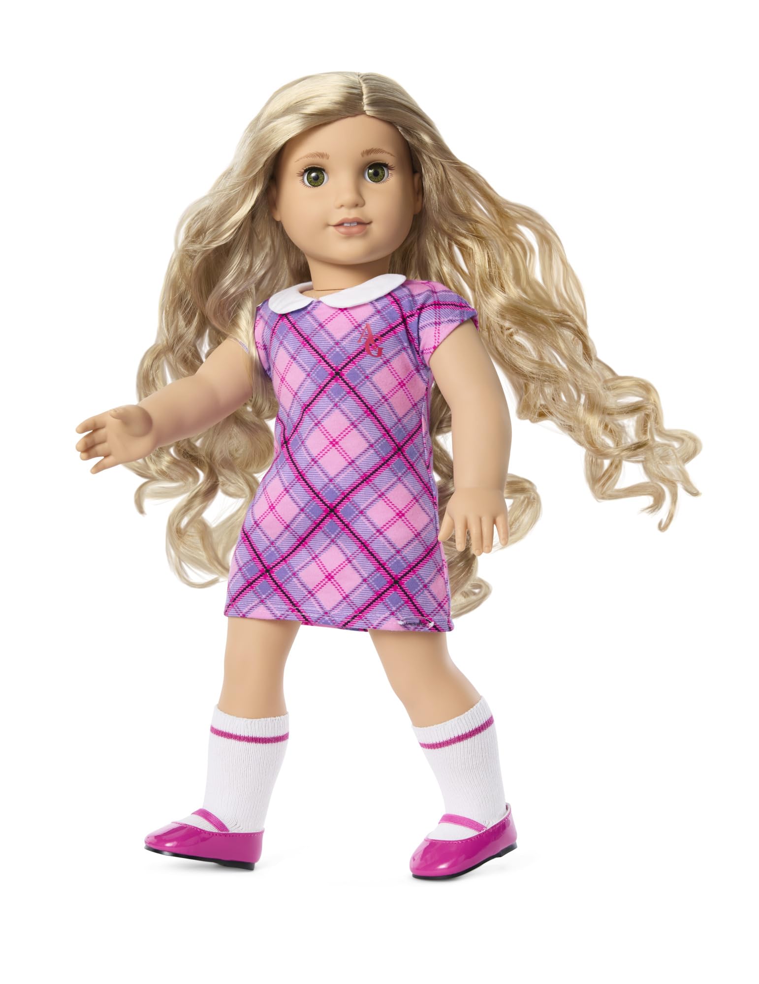 American Girl Truly Me 18-inch Doll #125 with Hazel Eyes, Curly Blonde Hair, Light Skin w/Warm Olive Undertones, for Ages 6+
