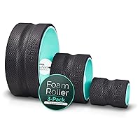 Chirp Wheel Foam Roller - Targeted Muscle Roller for Deep Tissue Massage, Back Stretcher with Foam Padding, Supports Back Pain Relief