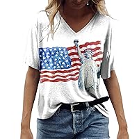 Ladies Tops and Blouses for Spring Leopard Women Casual Summer Printing Shirts V Neck Short Sleeve Tee Loose T