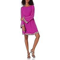 Trina Turk Women's A Line Dress with Embroidered Trim