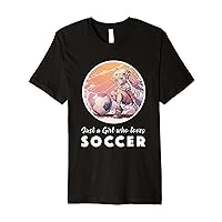 Soccer Girl Anime Manga Women Unicorn Soccer Girls Outfit Premium T-Shirt